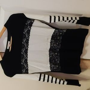 Black and white sweater